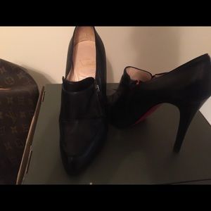 Leather Louboutin Oxford Booties